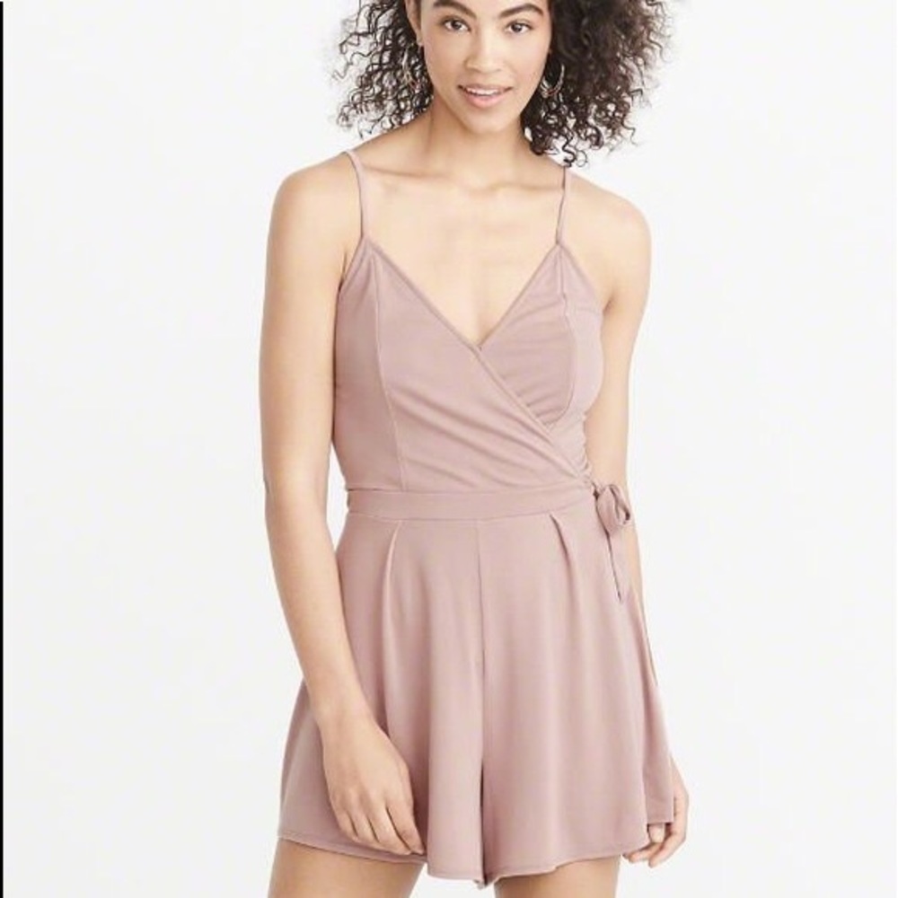 NWT Abercrombie & Fitch Pink Wrap Front Romper